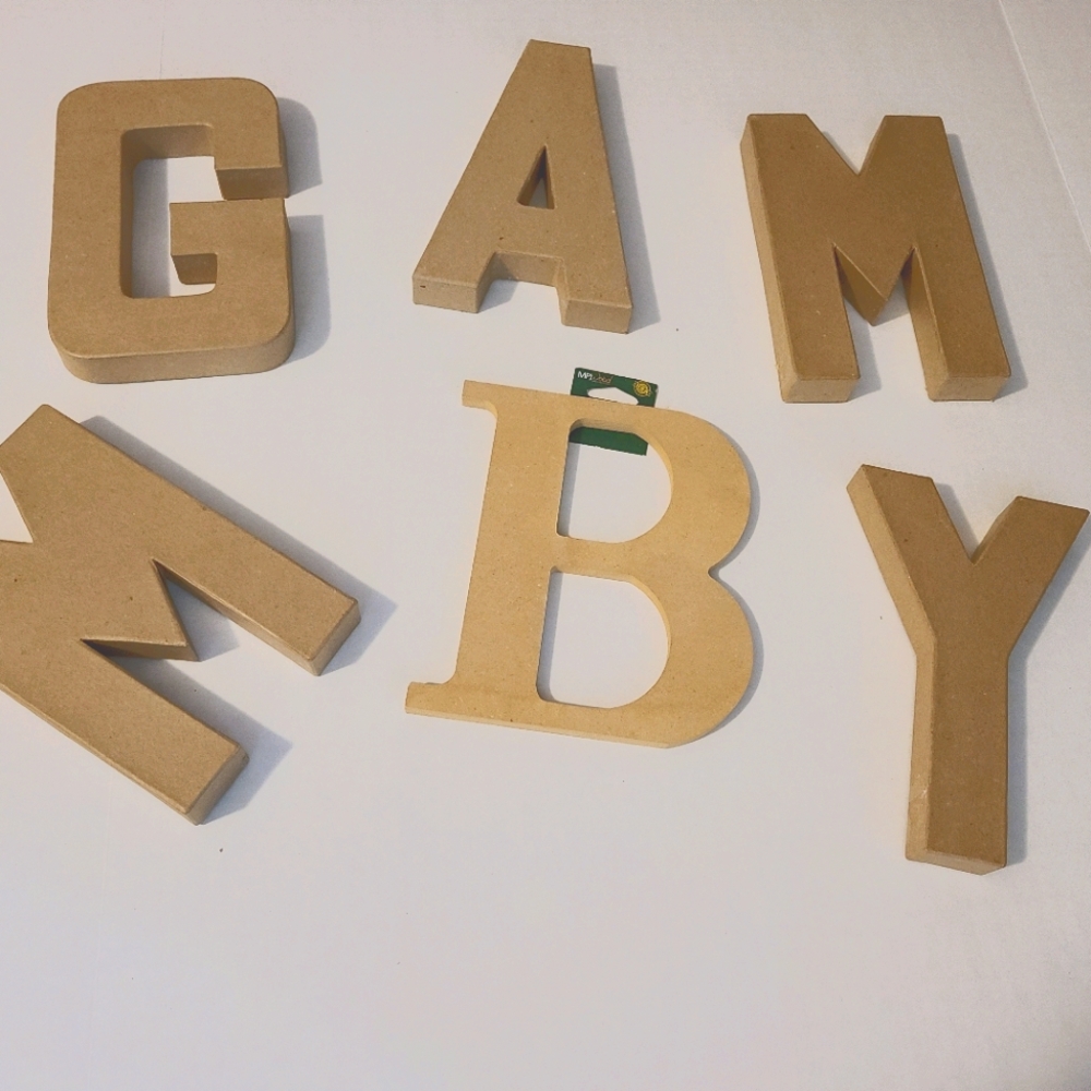 Letters wooden & cardboard mixture crafts